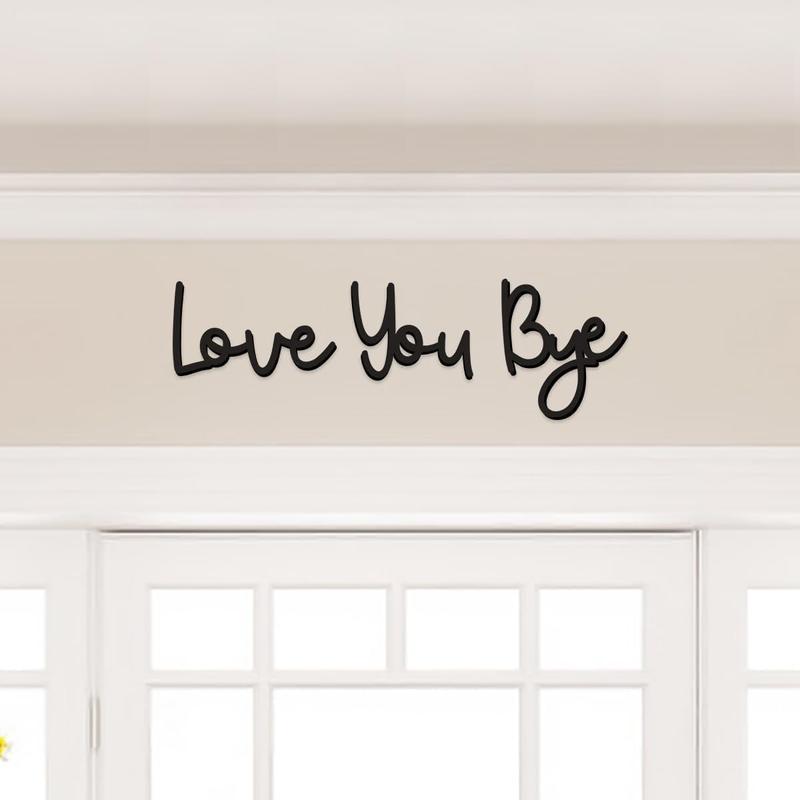 Love You Bye Wood Sign Home Decor Boho Decor Wall Decor Express Love and Warm for Your Family Lovers Wall Art Gift Hallway Entryway