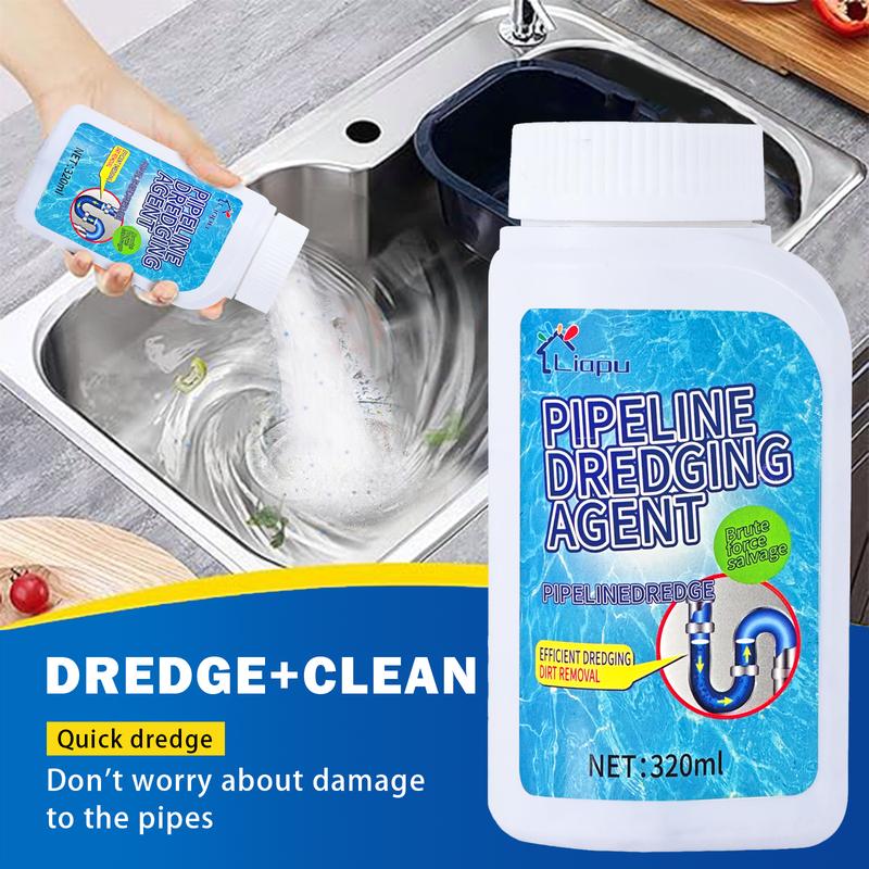 &Liapu Powerful Pipe Dredging Agent for Kitchen and Toilet Pipelines - Dissolves 200+ Blockages and Kills 99% of Bacteria