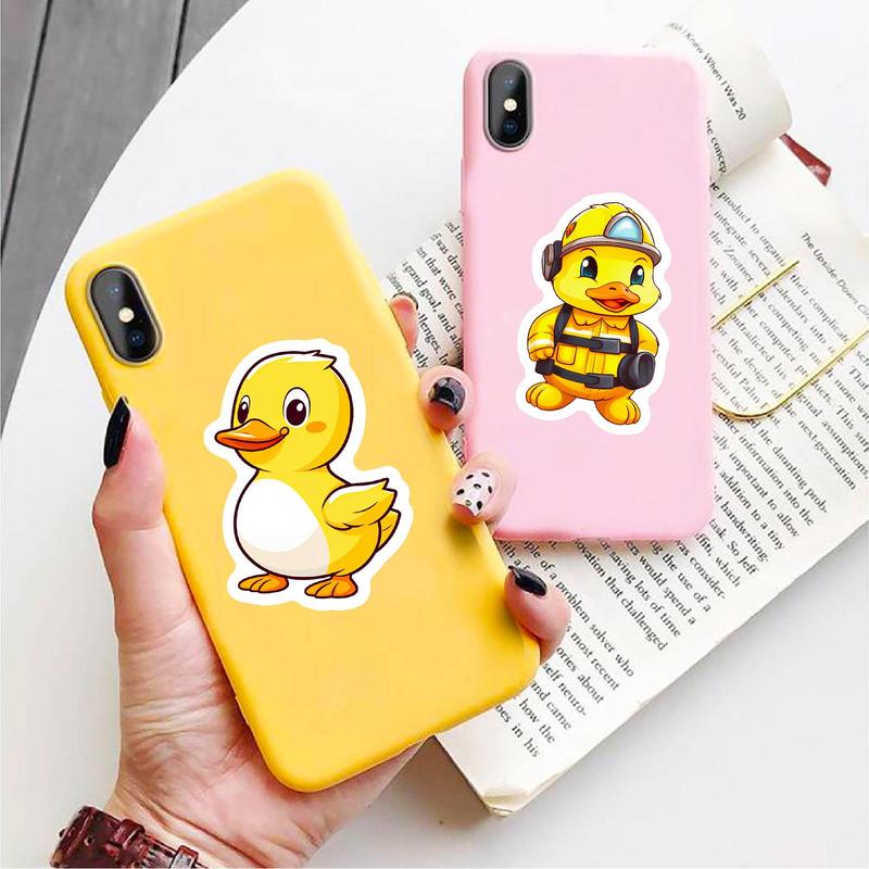 Cute Cartoon Duck Sticker (100pcs), Waterproof Self Adhesive Decor Sticker for Gift Greeting Card Water Bottle Laptop Phone Case Scrapbook