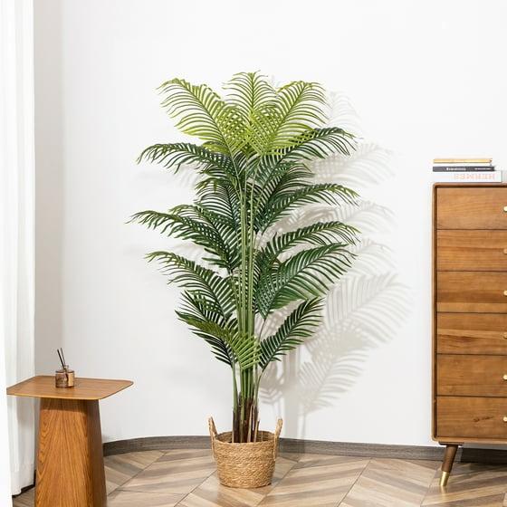 Fake Palm Tree, Greenry Tree for Home Decor Office House Living Room Indoor Outdoor, Big Fake Plants Fake House Decorative Fruit Olive Ornaments