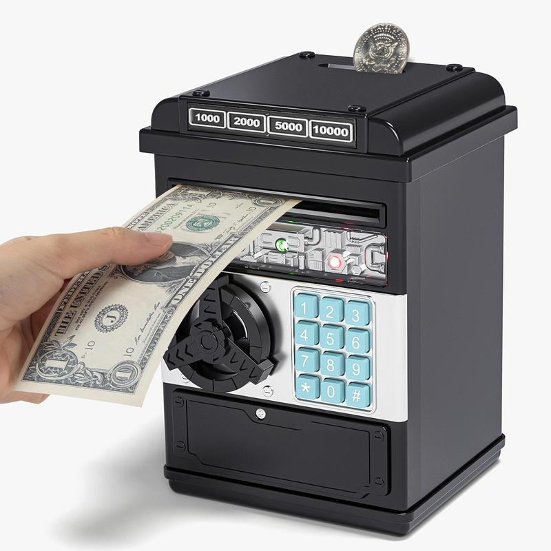 Kids Piggy Bank for Girls - Toys for 5 6 7 8 9 10 Year Old Girl Birthday Gifts - Electronic Piggy Bank ATM Machine Money Safe for Kids Toys Age 6-8-10