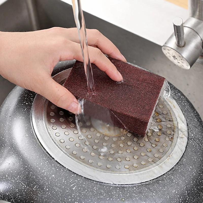 Nano Sponge Magic Eraser, 5 Counts Carborundum Removing Rust Cleaning Sponge, Kitchen Pot Dish Rust Removal Emery Clean Rub for Home Dining Room Barbecue