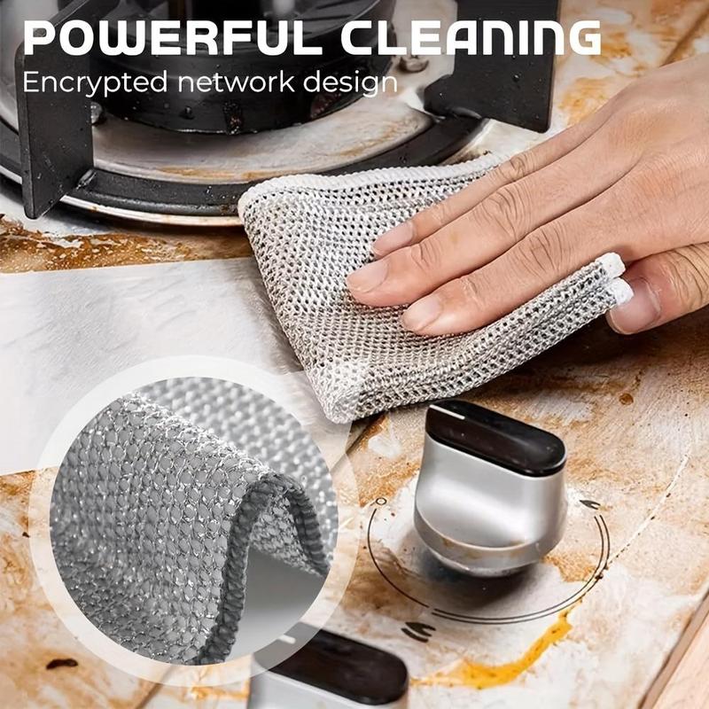 Stainless Steel Dishwashing Sponge, Reusable Durable Dishwashing Sponge, Household Kitchen Cleaning Sponge, Kitchen Cleaning Tool