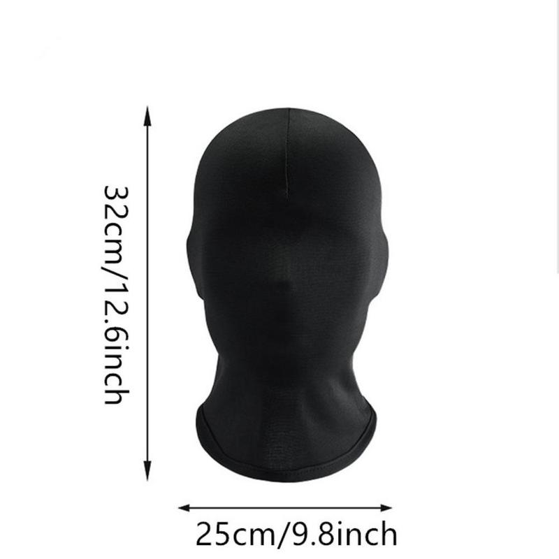 Black Full Face Mask, 2 Counts Halloween Faceless Hood Mask, Cosplay Latent Mask for Halloween Masquerade Cosplay Party, Unisex Men Women Costume