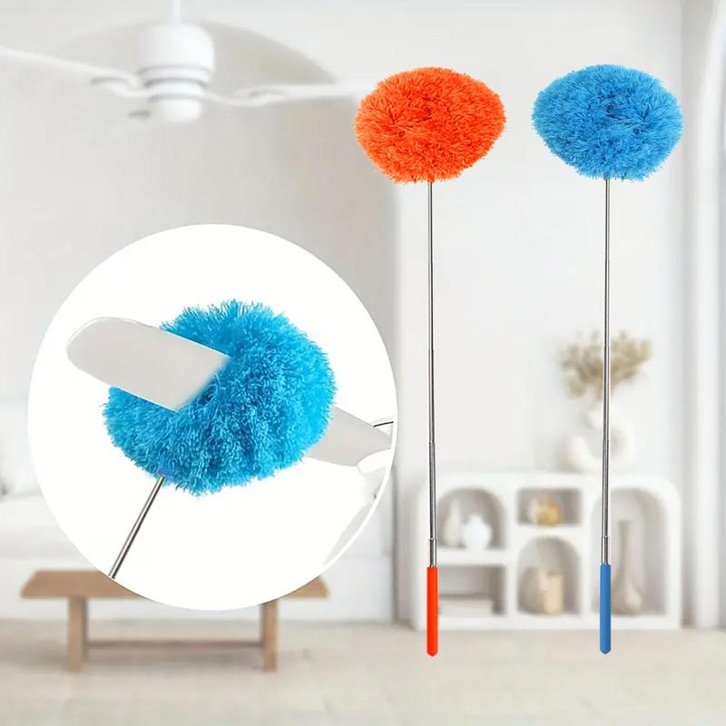 Telescopic Duster, 1 Count Retractable Fan Duster with Handle, Household Cleaning Tool for Dust, Pet Hair, Home Care Supplies, Cleaning Products