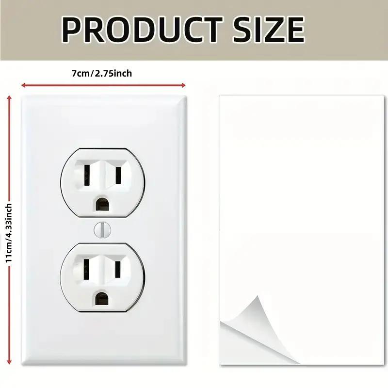 Fake Power Outlet Stickers, 10pcs set Self-adhesive Funny Power Outlet Decals, Wall Prank Stickers for Office, Home, Party