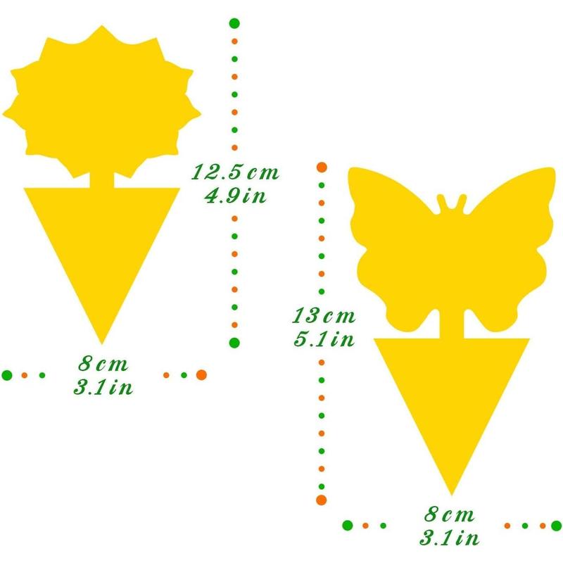 Fruit Fly Traps Fungus Gnat Traps Yellow Sticky Bug Traps 36 Pack Non-Toxic and Odorless for Indoor Outdoor Use Protect The Plant