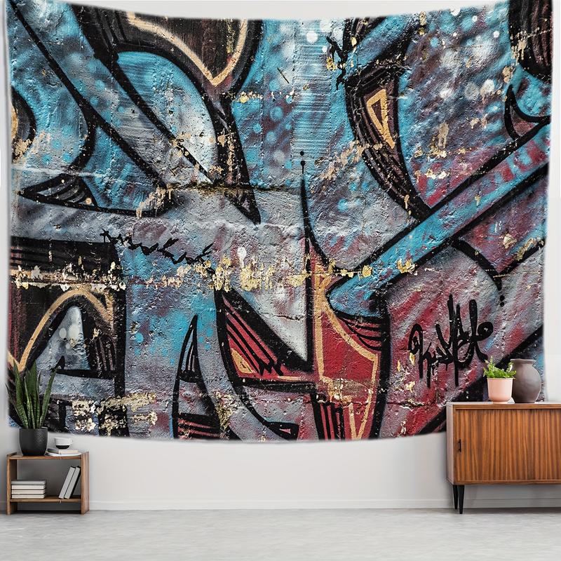 Christmas Gift - Tapestry - Graffiti Art Print Wall Hanging, Urban Street Style Decorative Tapestry for Living Room Bedroom Halloween gift