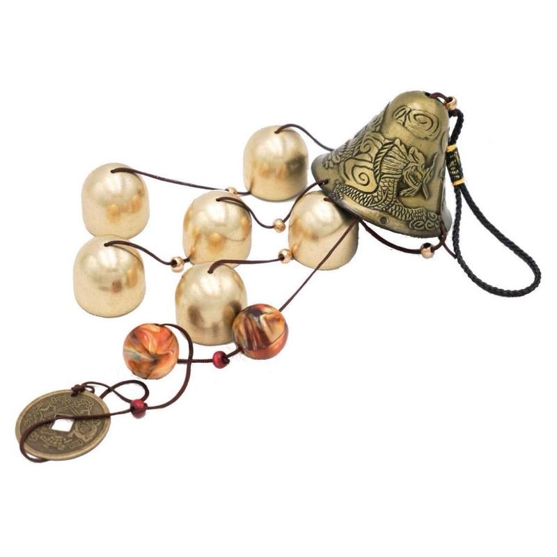 Lucky Wind Chimes Feng Shui Bell for Good Luck Home Garden Patio Hanging Decoration Gift (6 Bells)