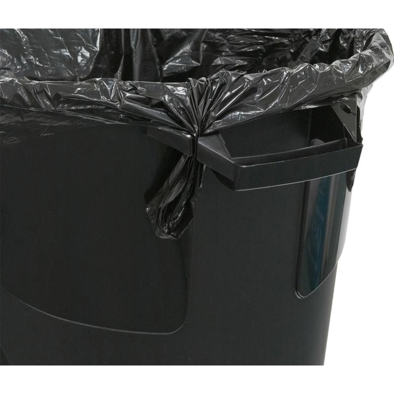 32 Gallon Heavy Duty Plastic Garbage Can with Lid for Indoor Outdoor Use - Black