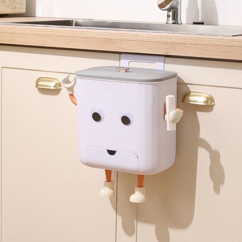 Cute Boxer Design Tissue Box Decorative Hook, 2 Counts Creative Self-adhesive Detachable Trash Can Hook, Home Organizer for Living Room Bedroom Bathroom