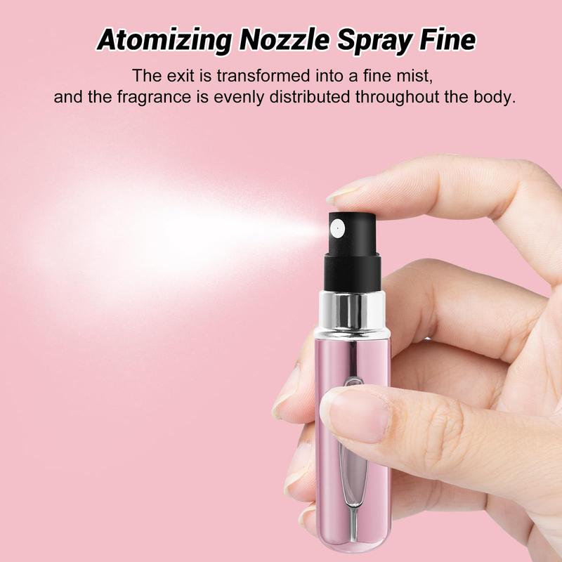 5ML Mini Perfume Dispenser, 6 Counts Refillable Spray Bottle, Portable Perfume Atomizer, Travel Perfume Bottle, Makeup Tool for Women