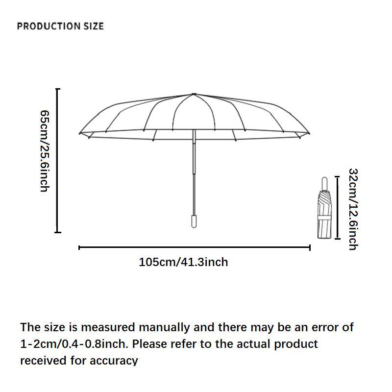 Automatic Folding Umbrella, 1 Count Windproof Umbrella, Compact Umbrella for Men & Women, UV Protective Umbrella for Outdoor Activities