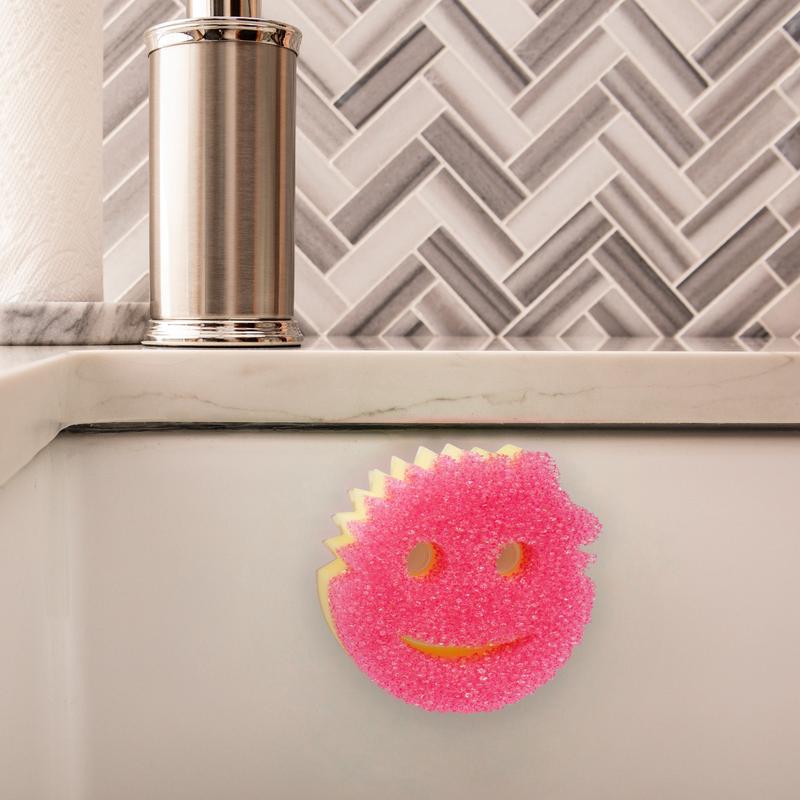 Daddy Caddy Scrub Daddy Plastic Sponge Organizer and Holder - Attaches with Suction Cups on Most Sink Surfaces