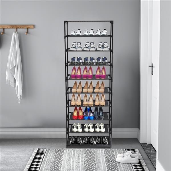 Multi-functional, fast, 10-layer shoe rack, easy to store, help shoes a lot