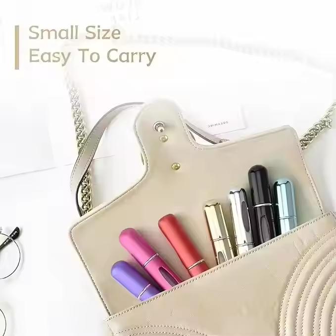 Portable Mini Refillable Perfume Atomizer Bottle Refillable Perfume,Travel Size, Spray Scent Pump Case