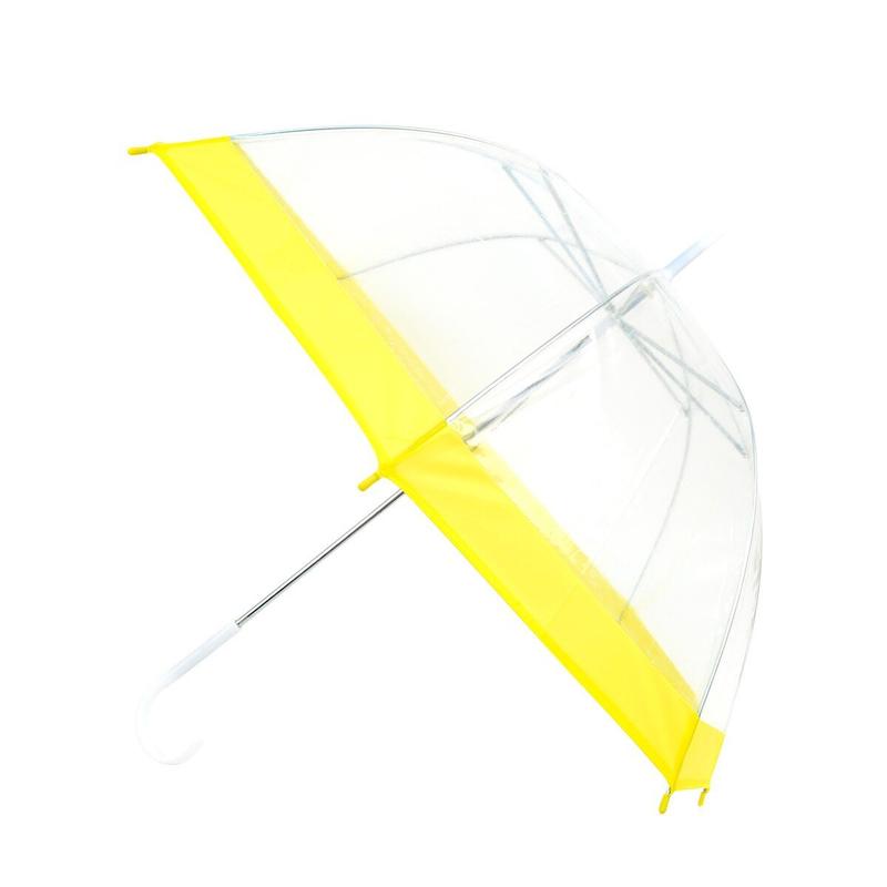 Kids' Clear Bubble Umbrella - Petite See-Thru Clear - Color Border