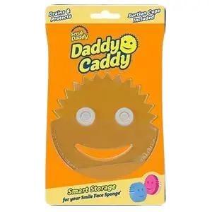 Daddy Caddy Scrub Daddy Plastic Sponge Organizer and Holder - Attaches with Suction Cups on Most Sink Surfaces