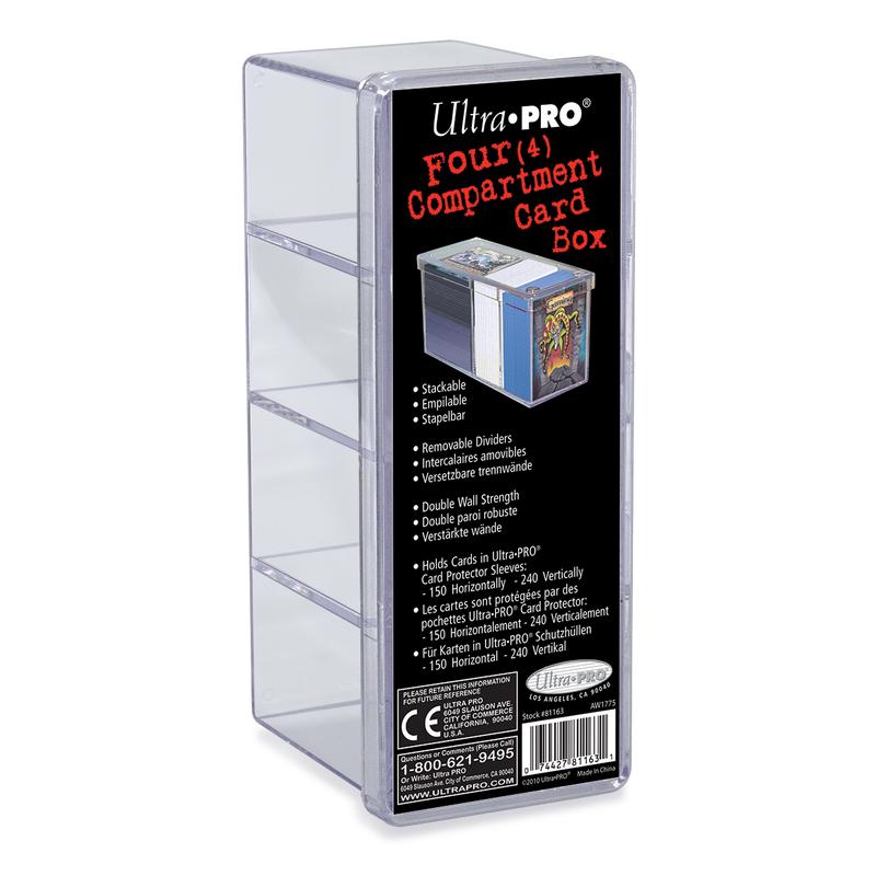 4-Compartment Clear Card Box