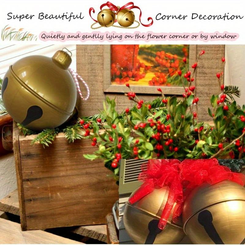 23.62-inch Christmas decorations Smiling Bell balloons Outdoor Fun Pvc Christmas inflatable balls Christmas Thanksgiving gifts laid in the pool, ground, grass, giant bell decorations