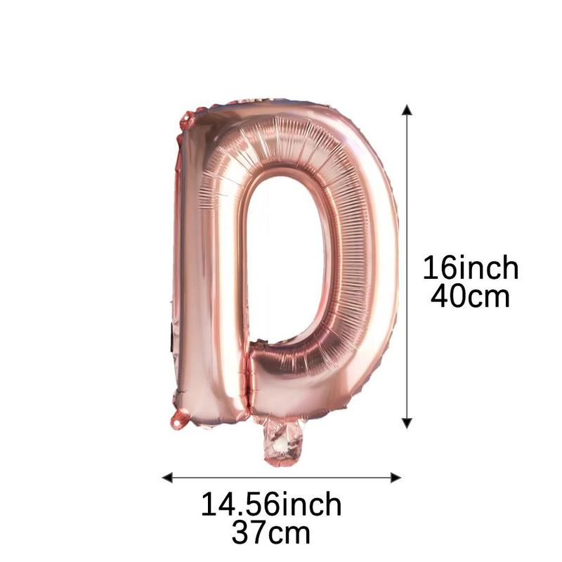 Letter Shaped Balloon, 1 Count 16 Inch Aluminum Foil Balloon, Decorative Balloon For Party & Birthday, Super Bowl Party Decor Supplies