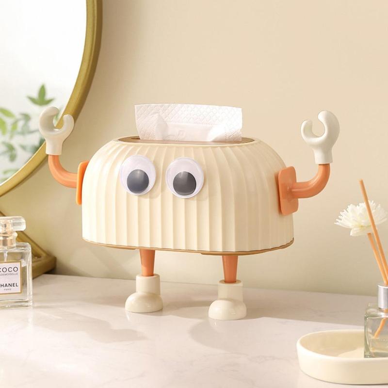 Cute Boxer Design Tissue Box Decorative Hook, 2 Counts Creative Self-adhesive Detachable Trash Can Hook, Home Organizer for Living Room Bedroom Bathroom