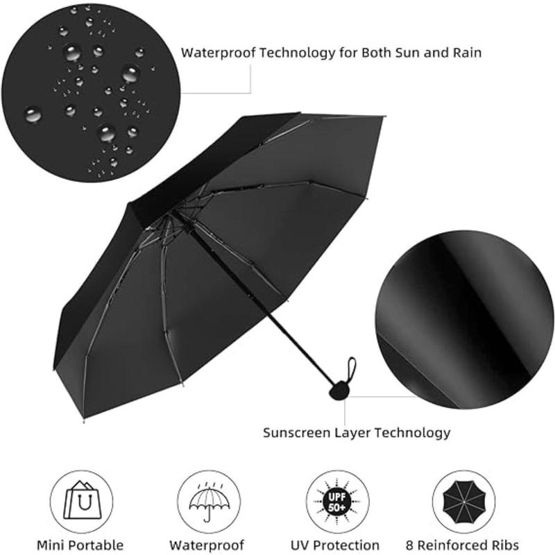 Portable Folding Umbrella, 1 Count Ultra-light & Compact Portable Capsule Umbrella, Mini Umbrella, Waterproof Umbrella for Outdoor