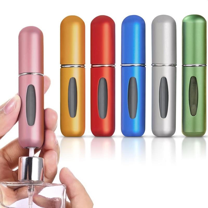 5ML Mini Perfume Dispenser, 6 Counts Refillable Spray Bottle, Portable Perfume Atomizer, Travel Perfume Bottle, Makeup Tool for Women