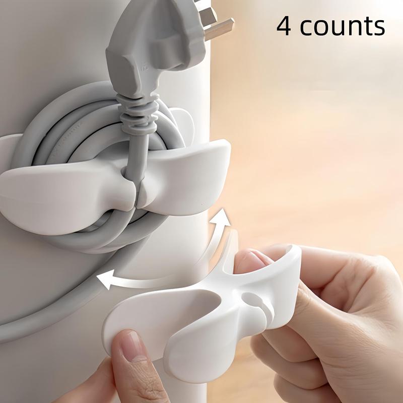 Wire Organizer, 4 Counts Household Wire Organizer, Kitchen Appliance Power Cord Storage Rack, Cable Management Clip for Air Fryer Coffee Maker