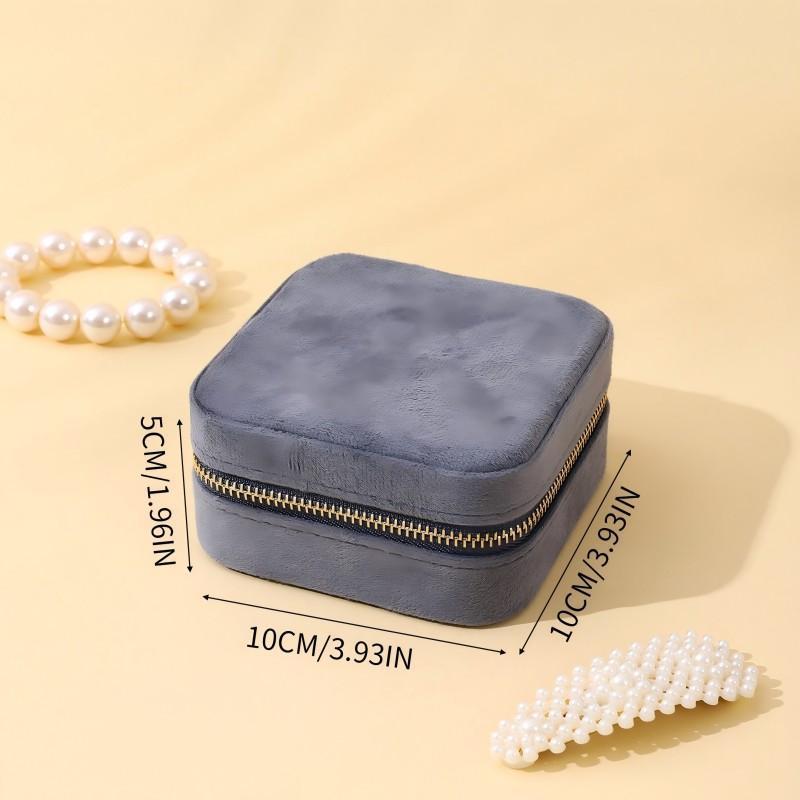 Portable Jewelry Storage Box, 1 Count Mini Jewelry Organizer with Mirror, Jewelry Storage Box for Ring, Earrings, Necklace, Bracelet