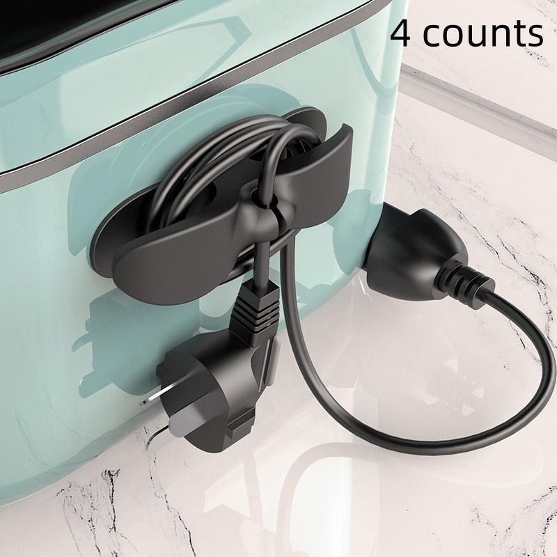 Wire Organizer, 4 Counts Household Wire Organizer, Kitchen Appliance Power Cord Storage Rack, Cable Management Clip for Air Fryer Coffee Maker