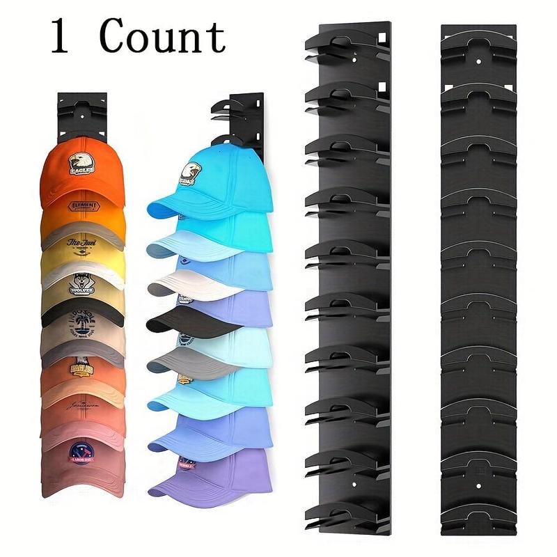 Baseball Cap Storage Rack, 1 Count Wall Mounted Hat Display Rack, Multifunctional Hat Storage Rack for Door or Wardrobe