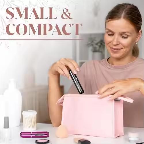 Portable Mini Refillable Perfume Atomizer Bottle Refillable Perfume,Travel Size, Spray Scent Pump Case