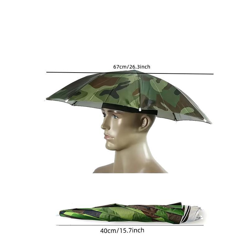 Foldable Umbrella Hat, Outdoor Hiking Climbing Fishing Umbrella Hat, Sunshade Sun Protection Umbrella Hat for Outdoor Sports