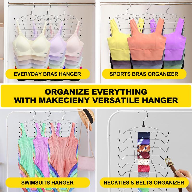 8 Layer Tank Top Hanger, 1 2 3 Counts Space Saving Clothes Hanger, Clothes Organizer for Wardrobe, Bra Organizer for Bedroom Apartment Dorm