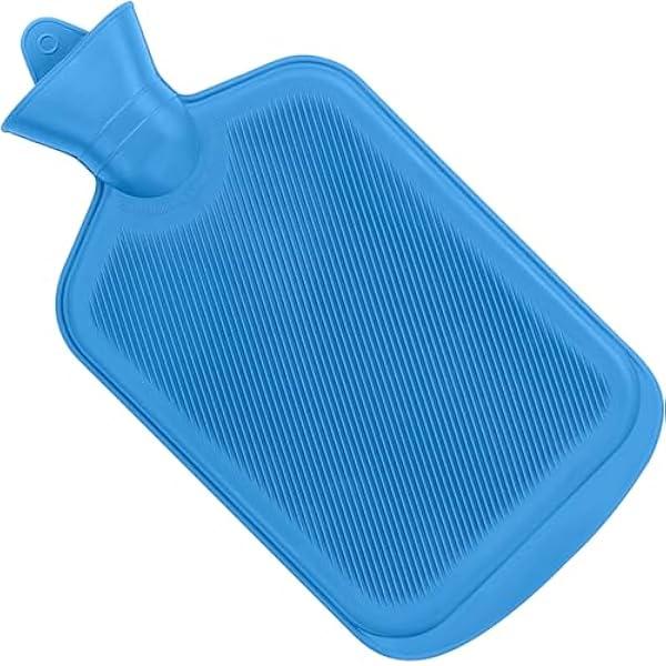 Classic Red Rubber Hot Water Bottle, Hot Compress, Pain Relief from Headaches, Cramps, Arthritis, Back Pain, Sore Muscles, Injuries - 2 Quart Capacity