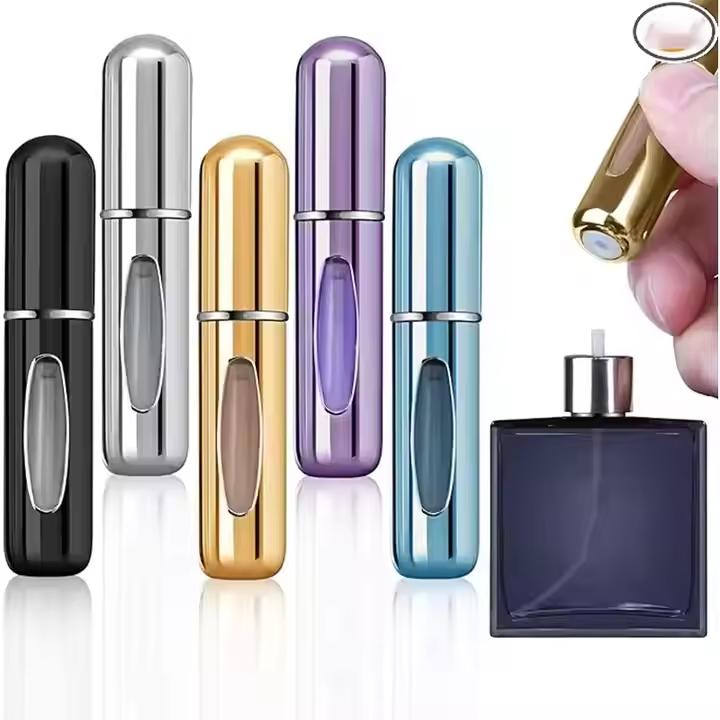 Portable Mini Refillable Perfume Atomizer Bottle Refillable Perfume,Travel Size, Spray Scent Pump Case