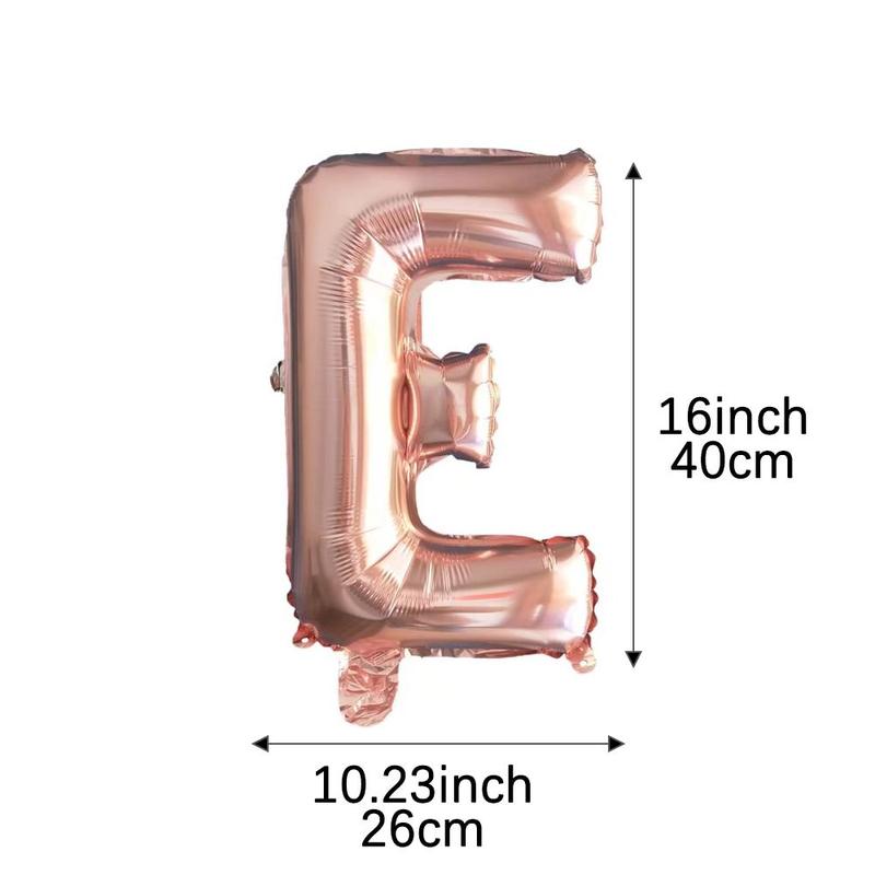 Letter Shaped Balloon, 1 Count 16 Inch Aluminum Foil Balloon, Decorative Balloon For Party & Birthday, Super Bowl Party Decor Supplies