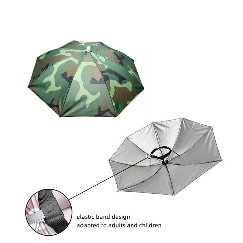 Foldable Umbrella Hat, Outdoor Hiking Climbing Fishing Umbrella Hat, Sunshade Sun Protection Umbrella Hat for Outdoor Sports