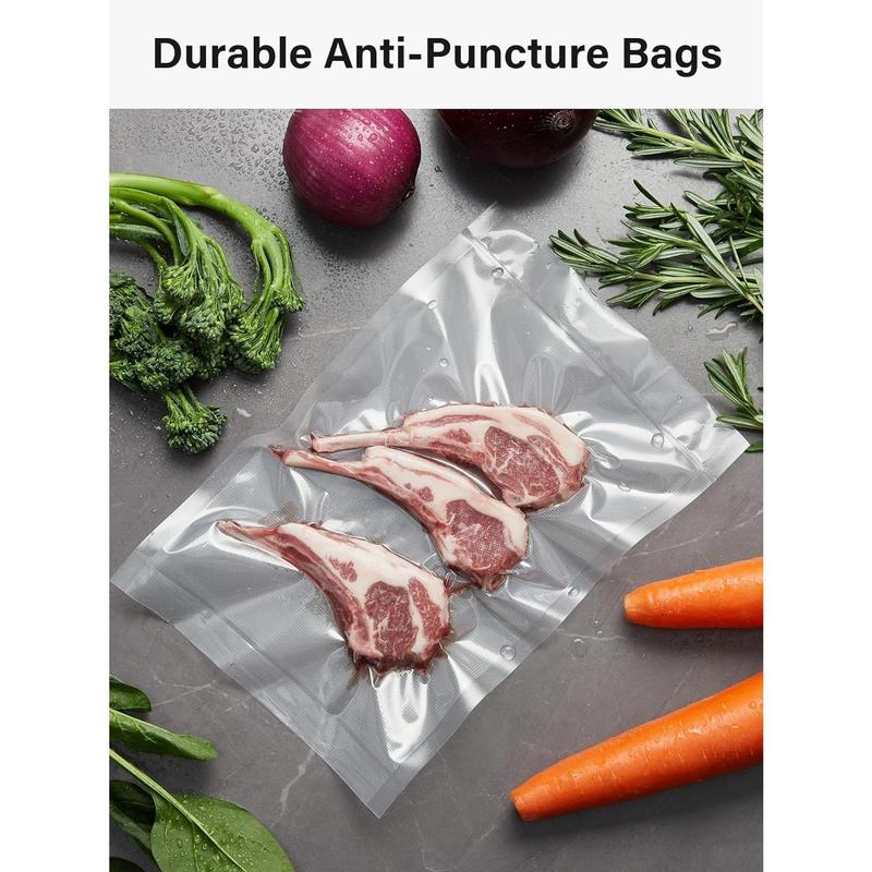 Vacuum Sealer Bags Roll for Food with Cutter Dispenser, Commercial Grade Vacuum Seal Bags, BPA Free, Customized Size Food Bags for Storage, Meal Prep and Sous Vide Organiser