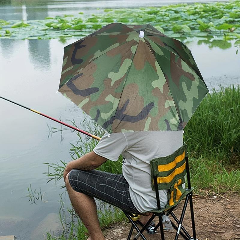 Foldable Umbrella Hat, Outdoor Hiking Climbing Fishing Umbrella Hat, Sunshade Sun Protection Umbrella Hat for Outdoor Sports