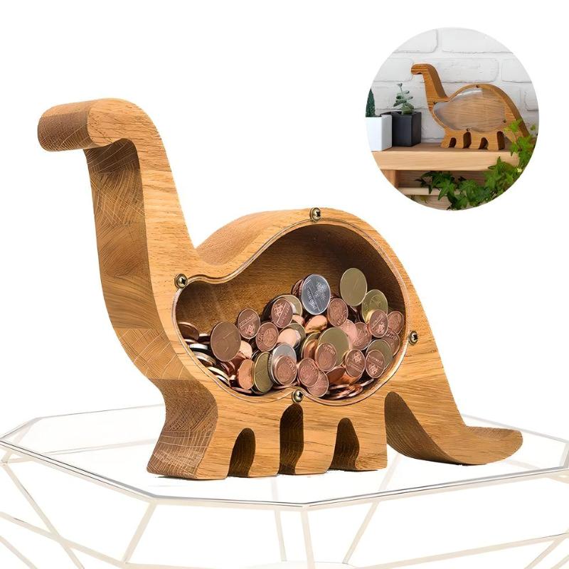 PATROK Wooden Animal Money Bank, Money Box, Piggy Bank, Coin Banks, Money Savings Box, Wooden Bank for Kids and Adults (Bear)