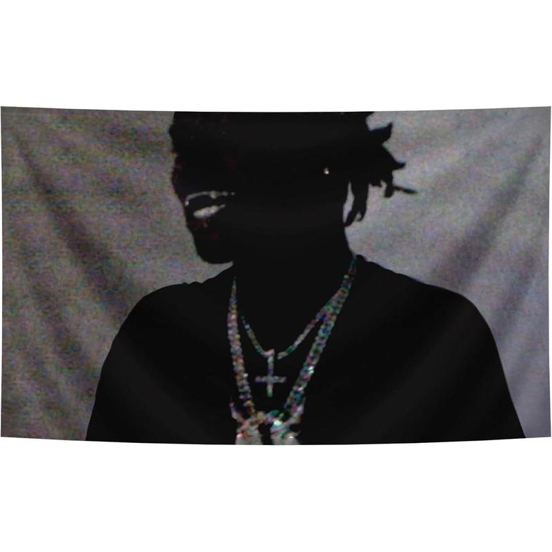 Hip Pop Music Album Tapestry Ken American Rapper Carson Flag Banner,Funny Man Cave Wall Flag with Brass Grommets for College Dorm Room