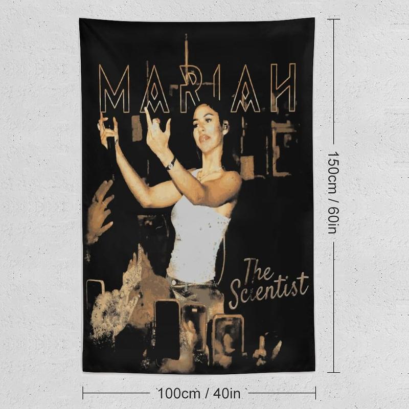 Generic Mariah Music The Scientist Tapestry Wall Hanging for Bedding Living Room Wall Blanket Art Tapestries Home Decor for Girl Teen Bedroom College Dorm 30