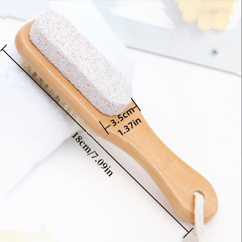 Comfort Volcanic Stone Multi Purpose Foot File Pumice Stone, 1 Count Foot Scrubber Stick, Double-sided Perforated Massage Pumice Brush, Bath Supplies