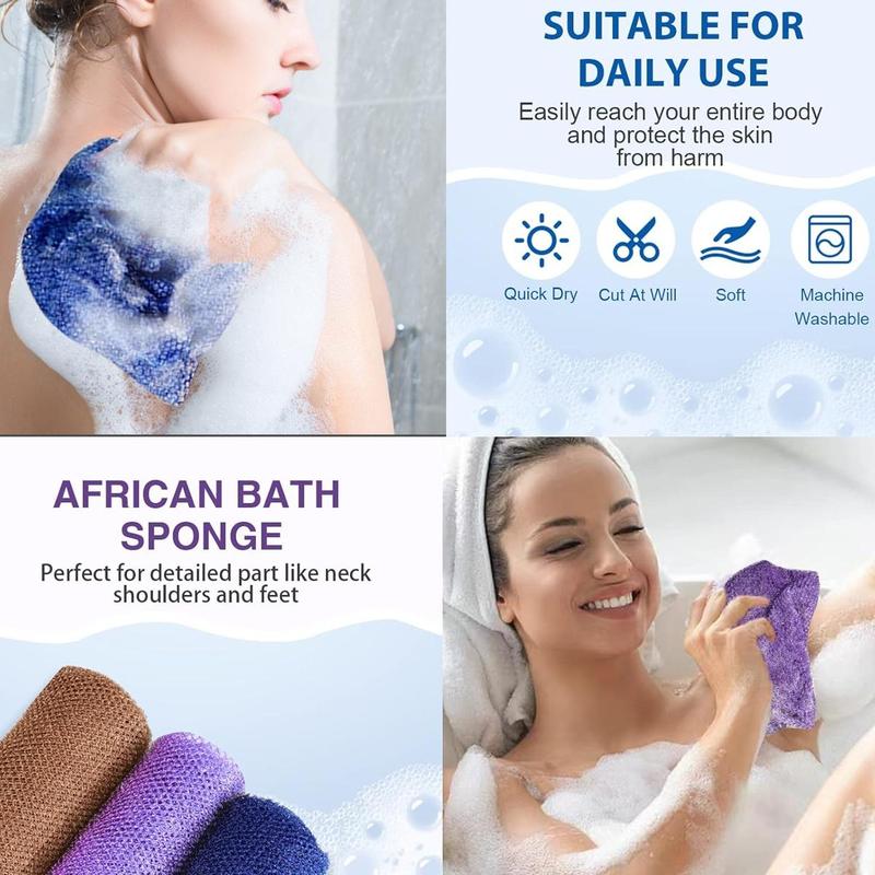 Back Scrubber, Bath & Body Wash Exfoliating Mesh Towel, Scrub Brush Cleaning, Bath & Body Care Tool for Home & Spa, Shower Accessories