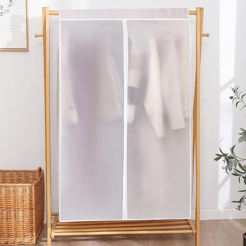 Clear Clothes Dust Cover, 1 Count Hanging Clothes Coat Storage  Dust Bag with Zipper, Home Organizer for Bedroom, Wardrobe, Closet