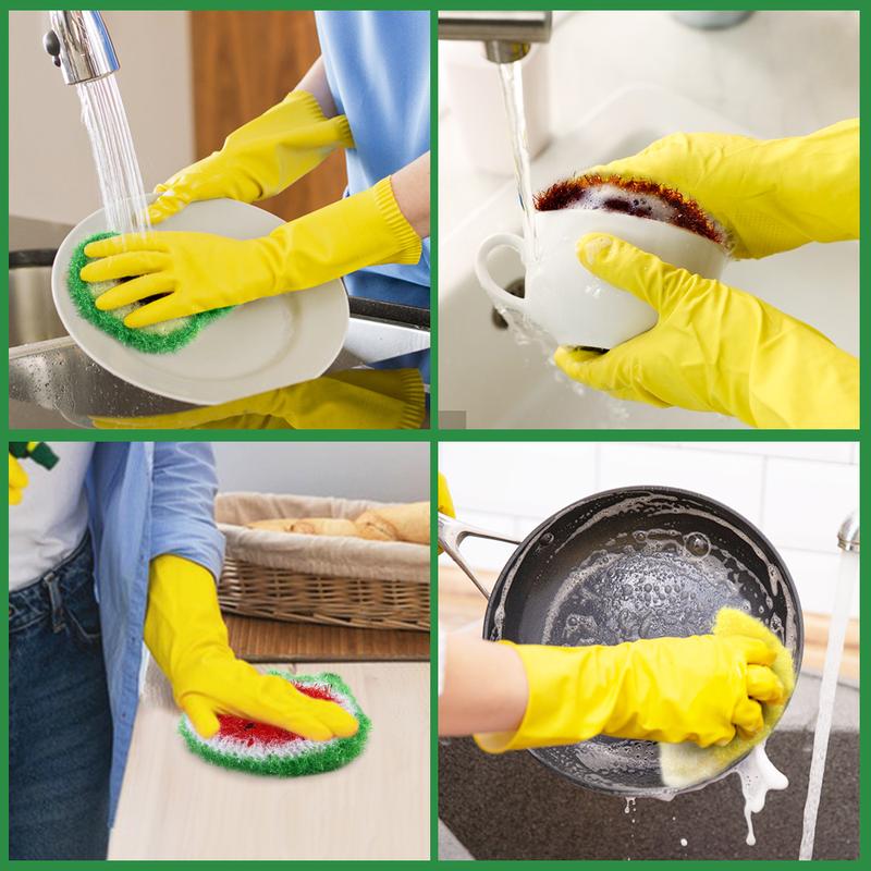 5 Pcs set Kitchen Cleaning Pad, Scratch Resistant Kitchen Scouring Pads Sponges for Washing Dishes,Anti-scratch Dishware Scrubber, Double-sided