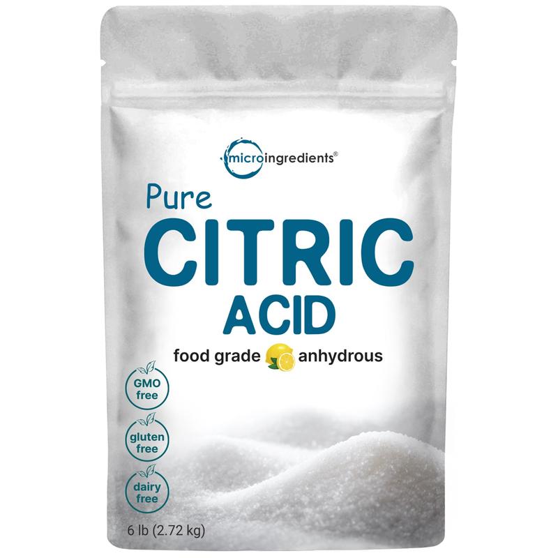 Micro Ingredients Pure Citric Acid Powder, 6lbs