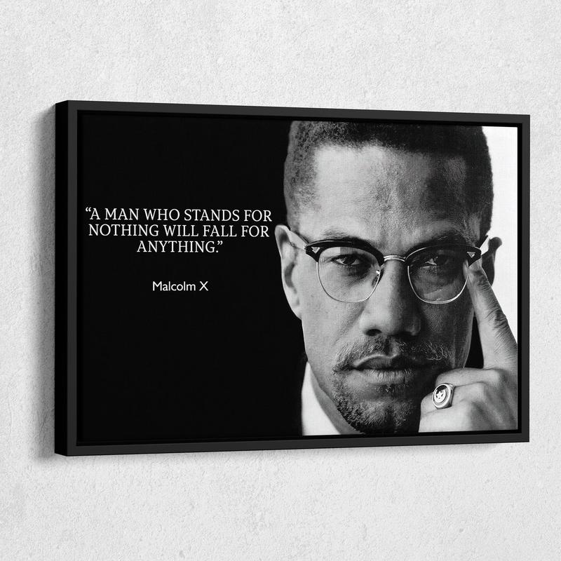 Malcolm X Motivational Quote Poster Wall Art Home Decor Poster Print